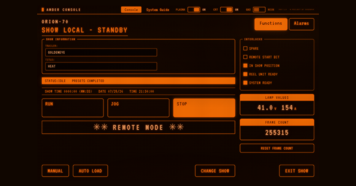 AmberConsole website preview
